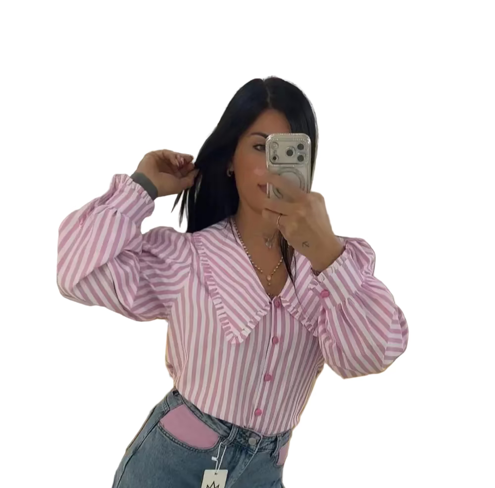 Camicia righe pink